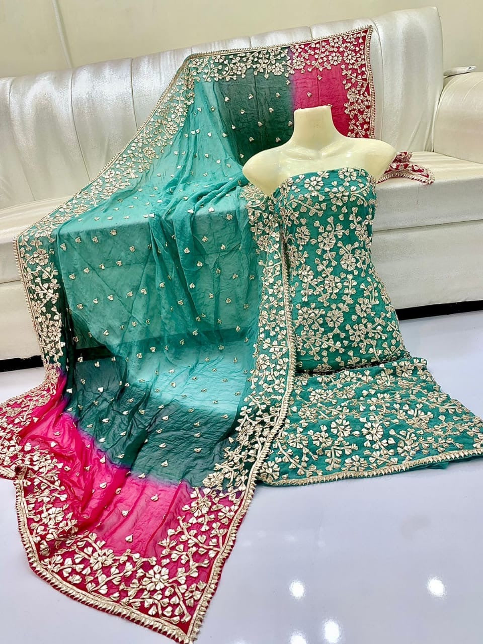 Crinkal Pure Handmade Gota 2-Piece