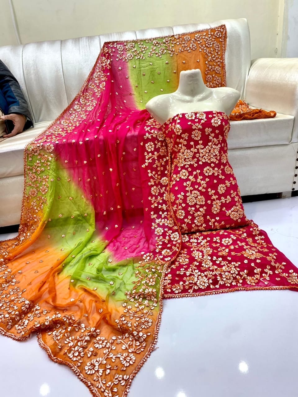 Crinkal Pure Handmade Gota 2-Piece