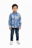 Madrid Hexagonal Pattern Casual Shirt for Boys ( 1 year to 13 year )