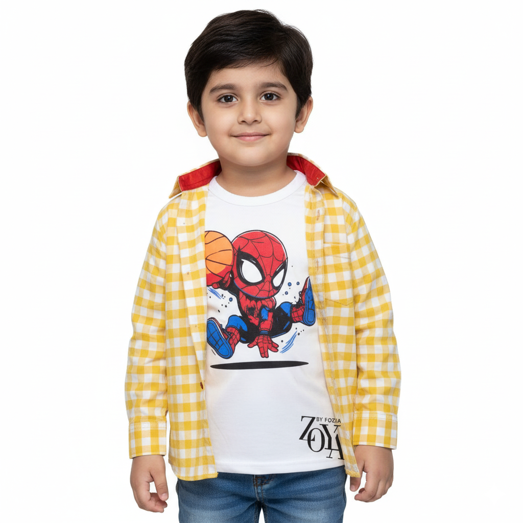 Boys Spider Casual Shirt(1 Years to 13 Years)