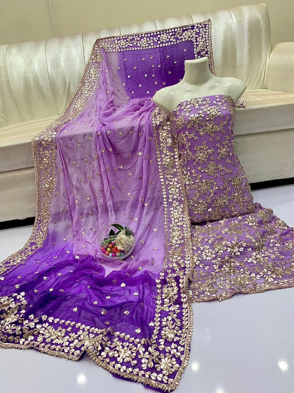 Crinkal Pure Handmade Gota 2-Piece