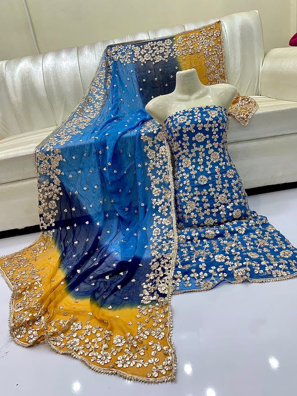 Crinkal Pure Handmade Gota 2-Piece