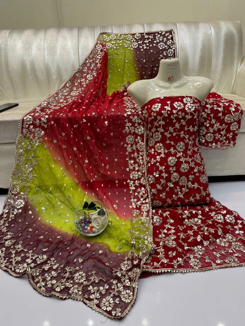 Crinkal Pure Handmade Gota 2-Piece